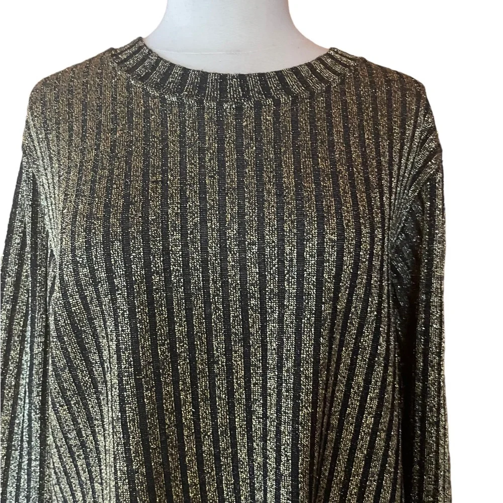 1980s‎ Young Stuff II Gold Metallic Threaded Sweater